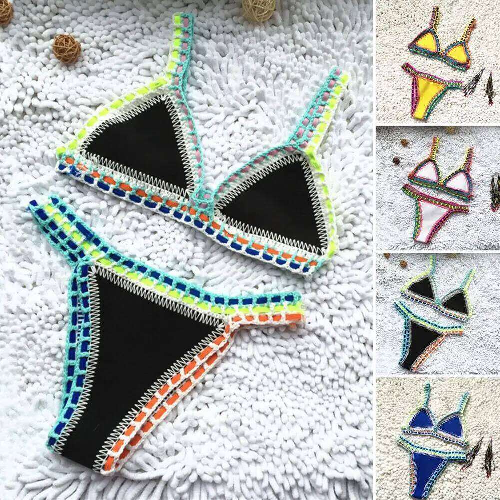 2 Pcs/Set Women Swimsuit Chic Backless Bikini Set Two-piece Summer Swimwear C260207
