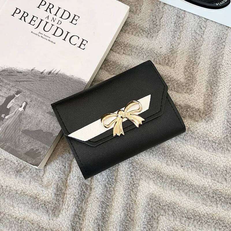 2024Bags Bow Short Magnetic 30% Discount Ladies Purse Mini Cheap Change Kaba Wallets for Women Y260206