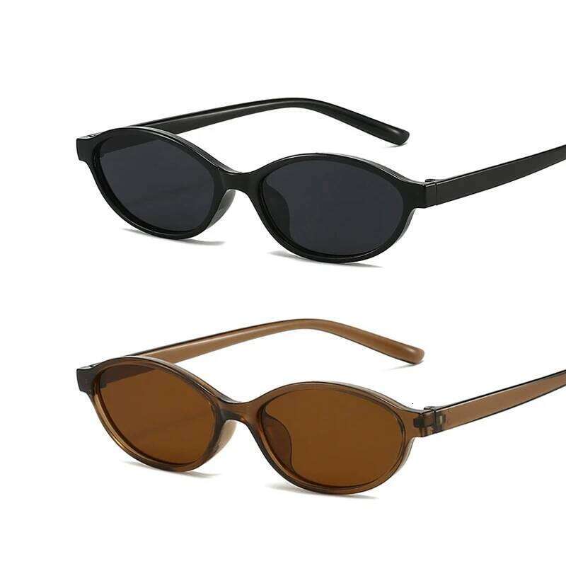 Retro Oval Fashion Personalized Trendy Small Frame Sunglasses Punk Cat Eyes Sunshade Sun Protection Glasses Y260207