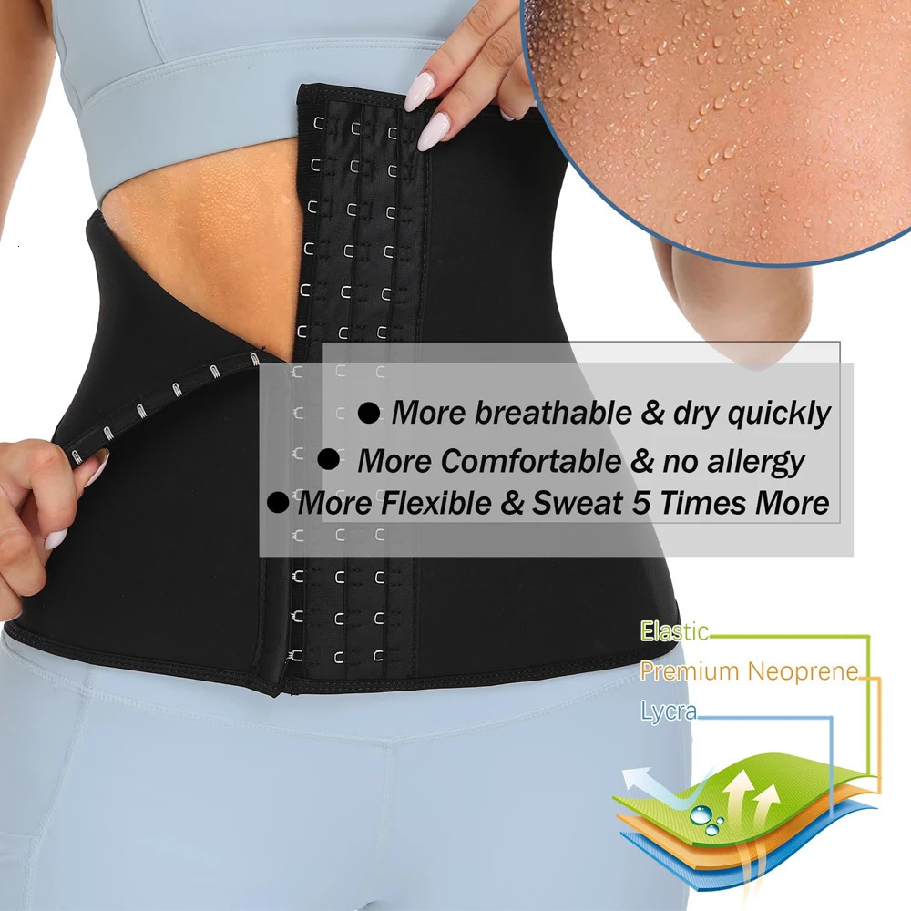 Women Men Breathable Neoprene Waist Trainer Belt Tummy Control Workout Waist Cincher Sauna Sweat Girdle Sport Waist Trimmer 260207