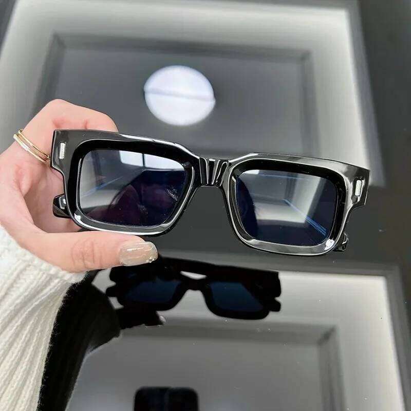 Vintage Square Sunglasses Men Women Brand Designer Rivet Sun Glasses Male Female Fashion Ocean Mirror UV400 Oculos De Sol Y260207