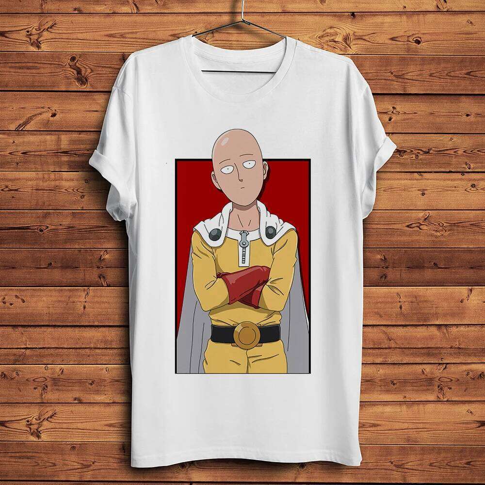 one punch Hero,Saitama,OK MAN,Funny Anime Tshirt ,Men White Casual Short Sleeve T-Shirt,Unisex Streetwear,manga Tee C260207