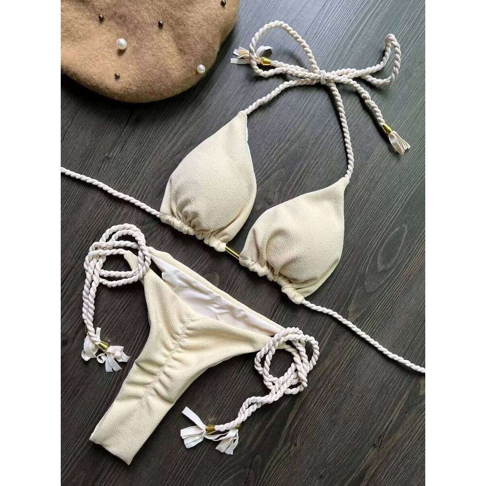 2024 Sexy Strap Bikini Women suit, 2 Piece Set Swimsuit, Brazilian Swimsuit Triangle, Push-up C260207