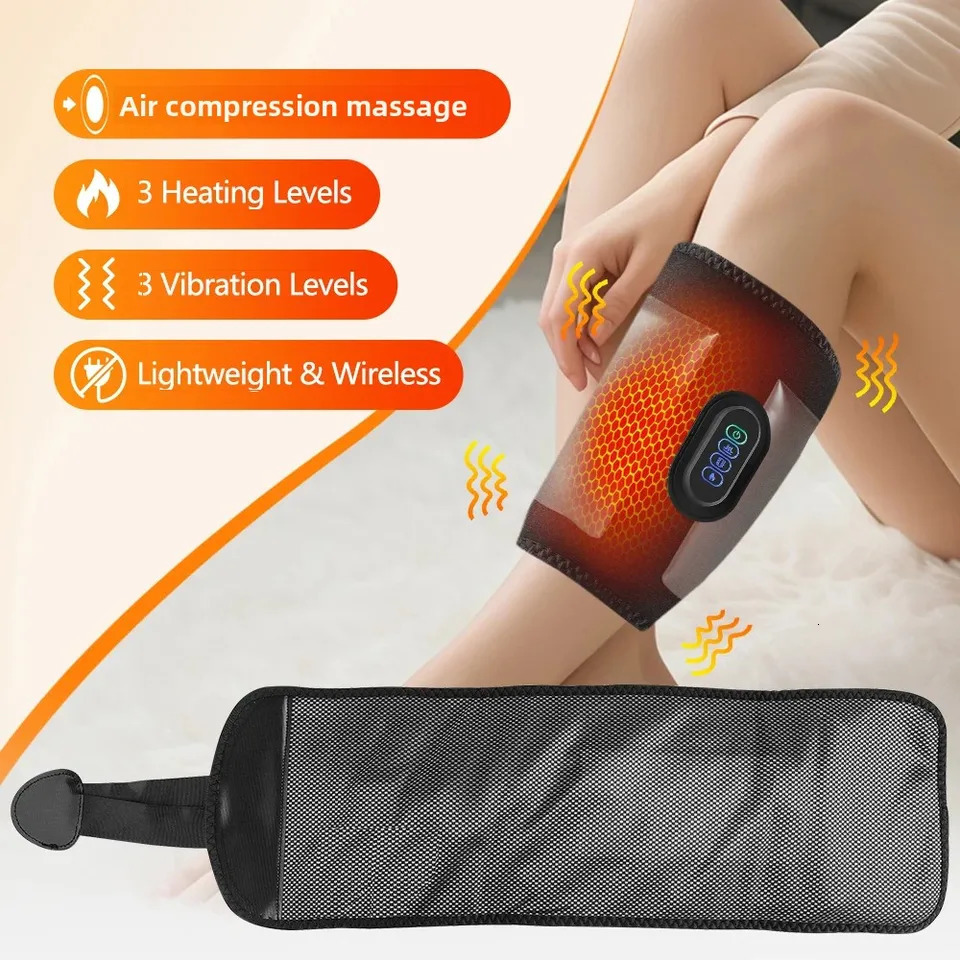 Electric Air Compression Leg Massage Air Pressure Calf Massager Compress 3 Level Muscle Relax Cordless Calf Arm Massager 260130