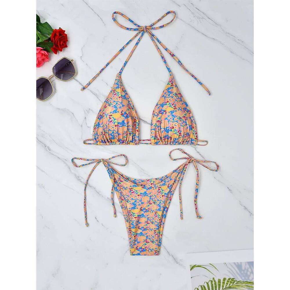 2025 Sexy Micro Push Up Women Swimsuits Female Swimwear Brazilian Bikini Thong Biquini Swim Suits Print Beachwear C260207