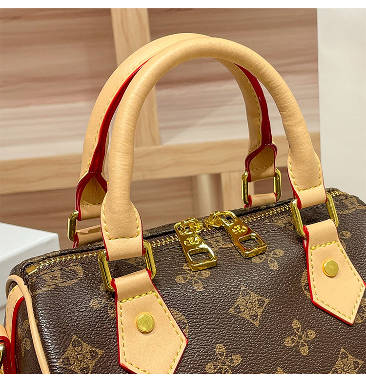 2026 New Women's Double-Shoulder Bag, Boston Bag, Pillow Bag, Handbag with Letter Design, Luxury High-End Ladies' Shoulder Crossbody Bag