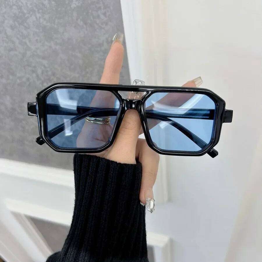 Designer Brand Square Sunglasses Women Men Casual Rectangle Frame Sun Glasses Female Mirror Colors Luxurious Fashion Y260207