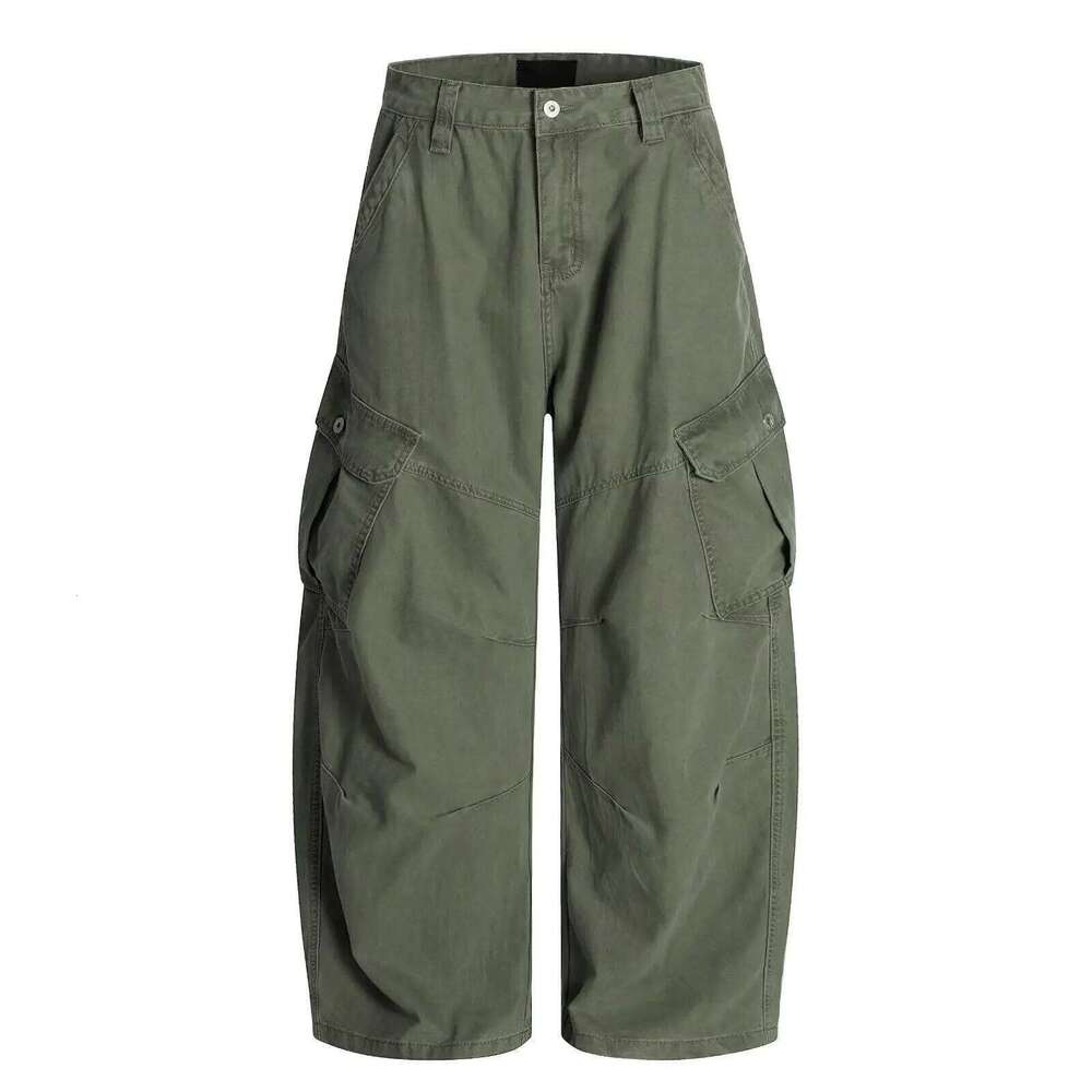 Men's Multi-pocket Casual Cargo Pants Street Style Cool Boy Spring Sweatpants Male Personality High Waist Trousers