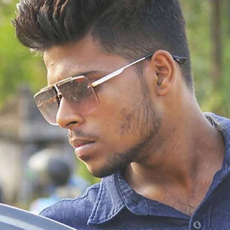 Retro Pilot Metal Sunglasses Fashion Style Men Rimless Square Shades Trendy Popular Brand Design Glasses UV400 Eyewear Y260207