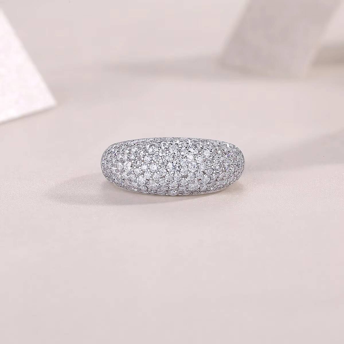 DE D Color VVS Moissanite Ring Fine Jewelry Iced Out Moissanite Rings 925 Sterling Silver Moissanite Rings With GRA Certificate