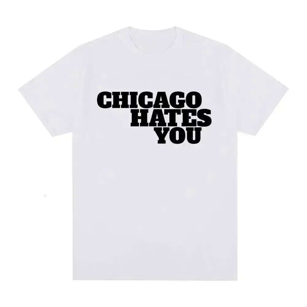 Fashion Hip Hop Casual Short Sleeve Graphic T Shirts Y2K Chief Keef Chicago Rapper Hate Yourself T-Shirt Unisex C260207