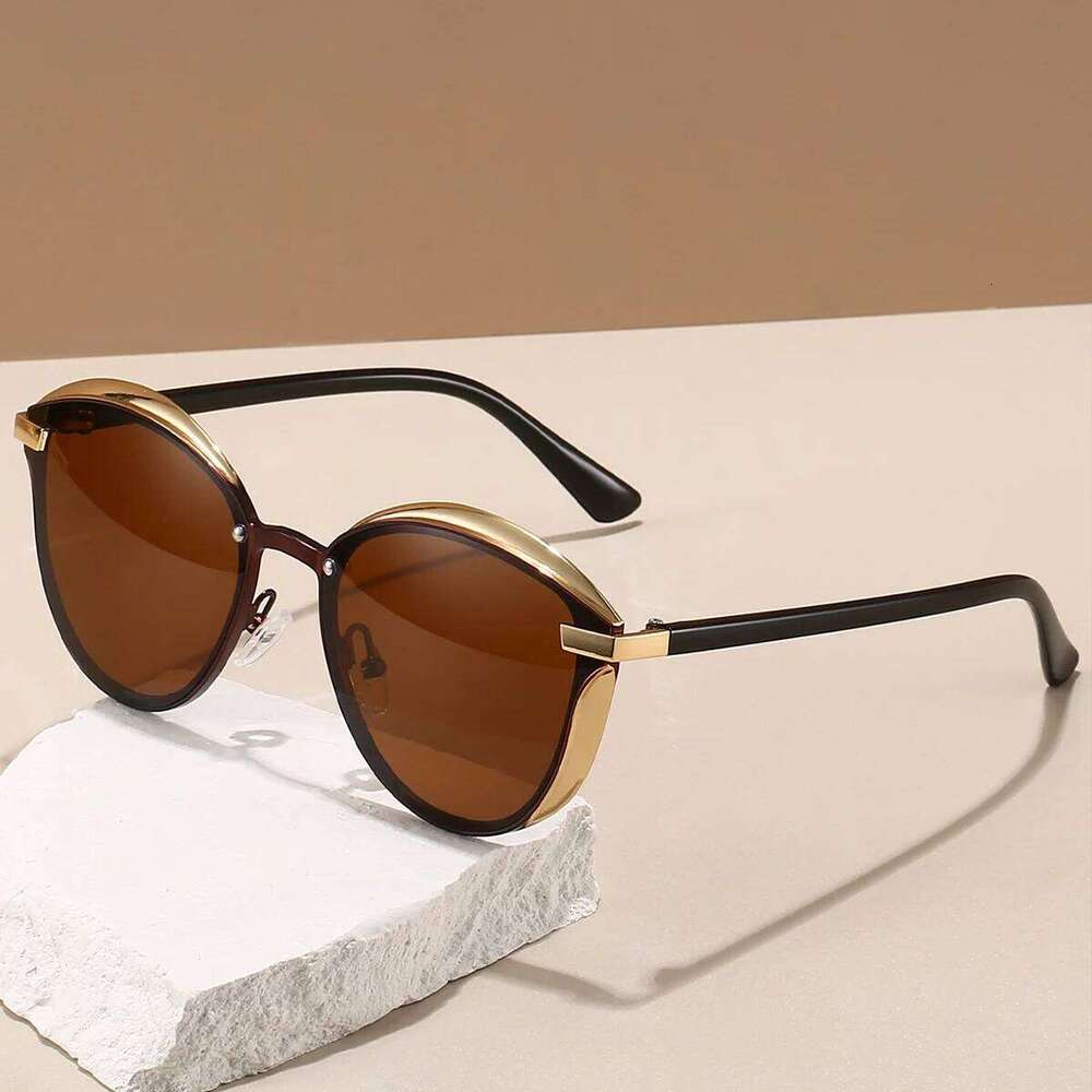 Luxury Brand Designer Polarized Sunglasses Women Cat Eye Mirror Sun Glasses for Ladies Outdoor Travel Driving Shades UV400 Y260207