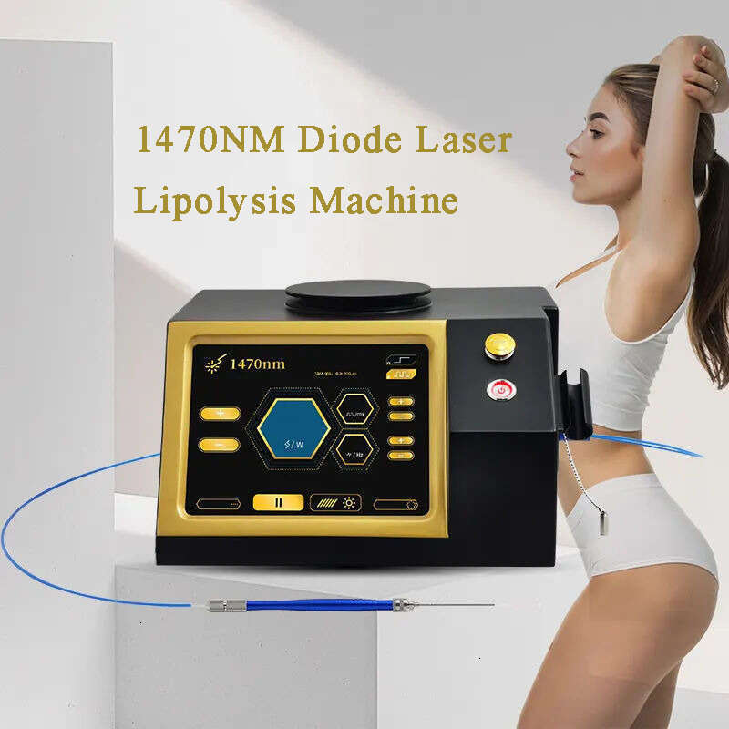 New Upgrade 1470Nm Diode Laser Lipolysis Liposuction Weight Loss Fat Removal Face Contouring 12W Endolaser Optic Fiber Coupling Beauty device