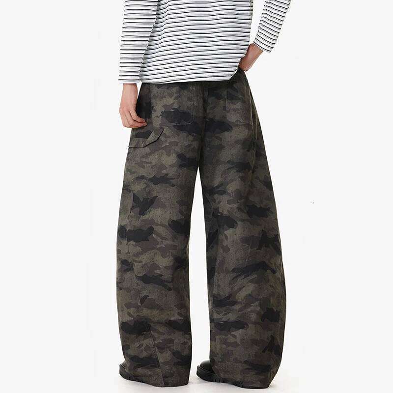 IEFB American Style Men's Casual Pants Camouflage Straight All-match Vintage Bottom Wide Leg Loose Male Trousers 9X839