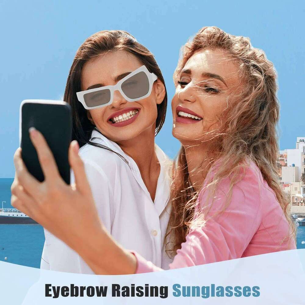 New Eyebrow Raising Sunglasses Men Women Stylish Irregular Funny Sun Glasses Outdoor Street creativity Photography Eyewear Y260207