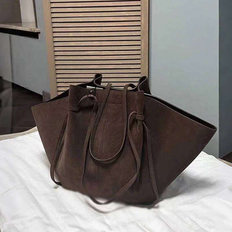 Luxury PU Leather Women's Tote Large Capacity Shoulder Designer Handbag Wing-shaped Storage Bag Frosted Shoppingbag C260207