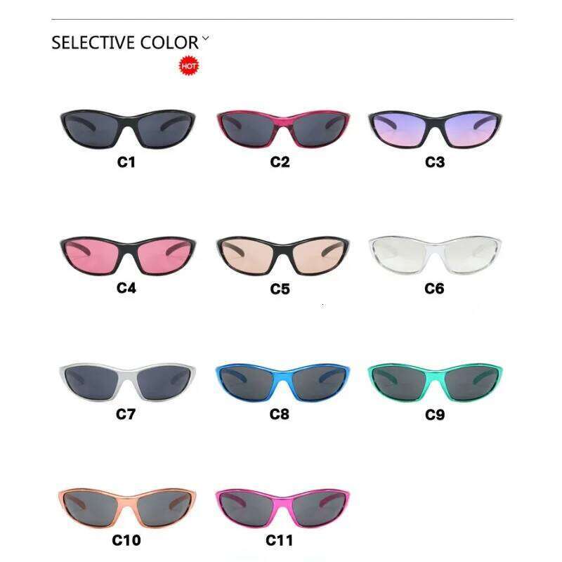 European and American retro sunglasses street photography for women futuristic technology Sun Y2K hot girls Glasses Y260207