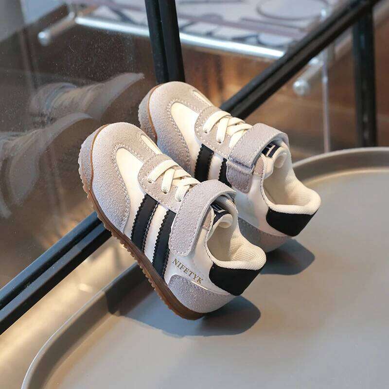 Children's Sneakers 0-6 Years Old Beige Boys Girls Single Four Seasons Models Pink Hundred with Non-slip Kids Gump Shoes H260207
