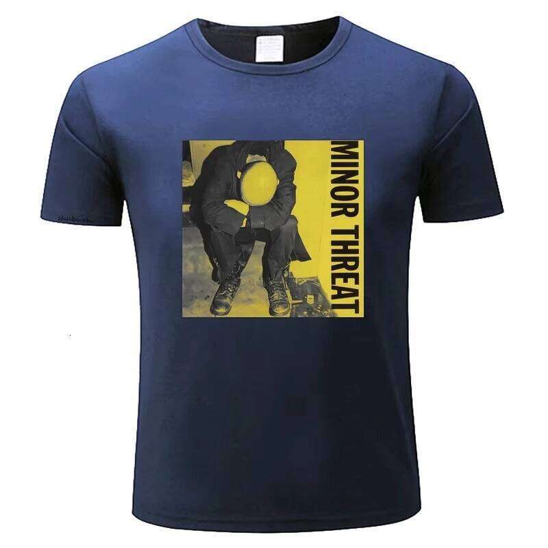 MINOR THREAT YELLOW women T- Shirt Black Comfortable T Shirt,Casual Short Sleeve TEE Mens Shirts Fashion Style Men Tee C260207