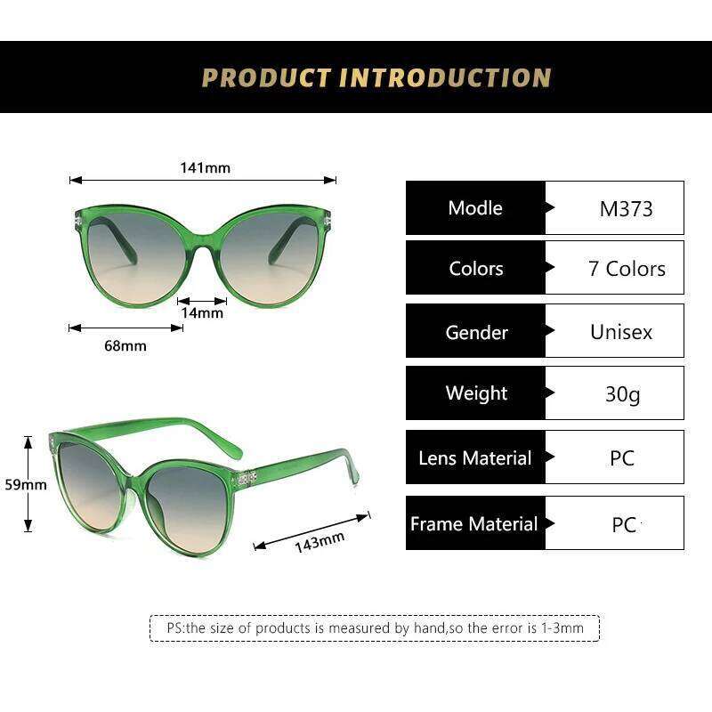 Cat Eye Sunglasses Outdoor Driving Sunshade Decoration Oversize Frame Glasses UV Protection Y260207
