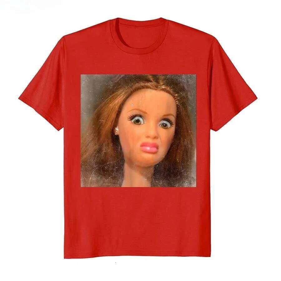 Funny Disgusting Doll Face Meme T-shirt For Women T Shirts Short Sleeve Tops Tee C260207