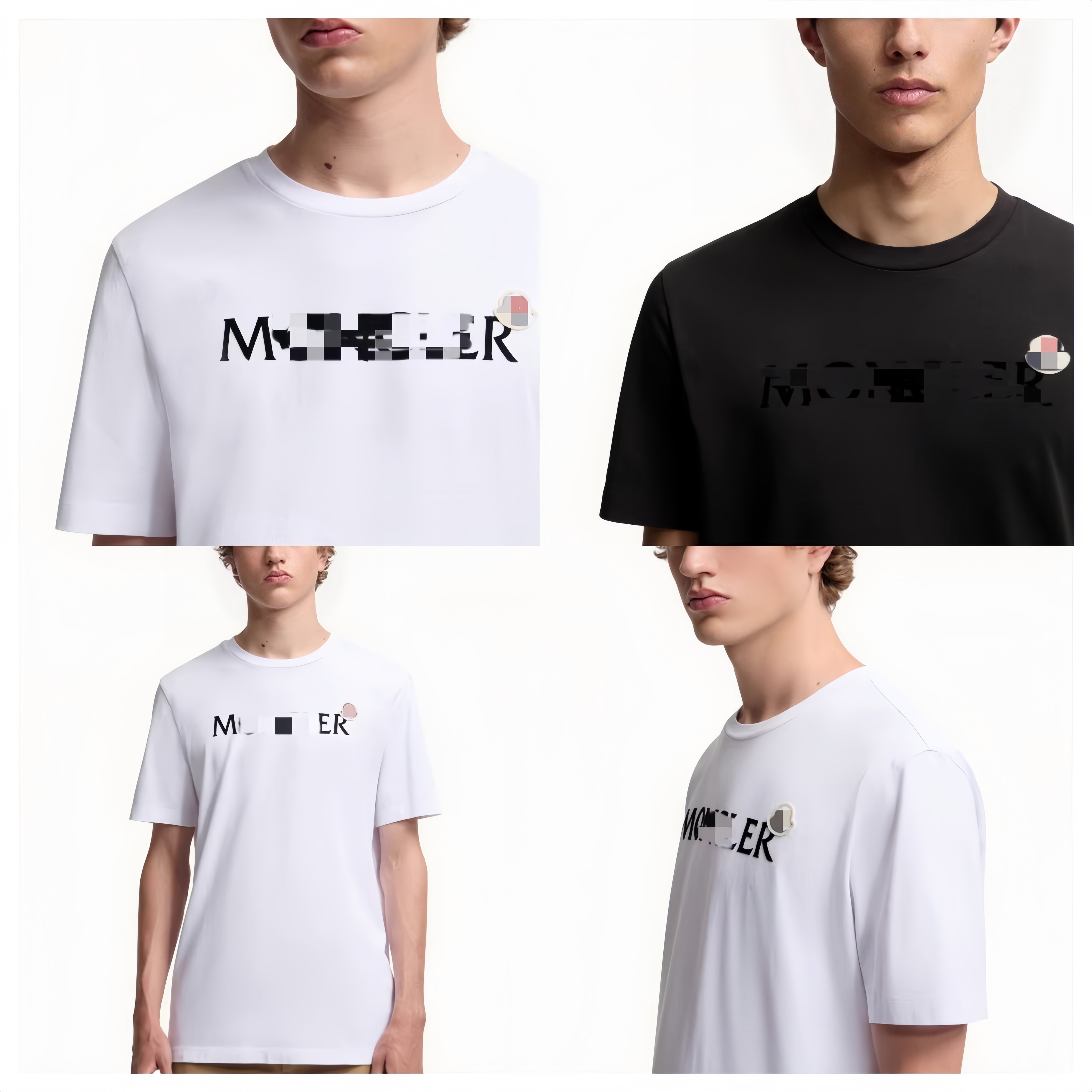 MON Plus Big Size Tee T Shirts Long Staple Cotton Pure Cotton With Logo Brand Italy Dropped Shoulder Designer Summer T-shirt NEW Style Boy