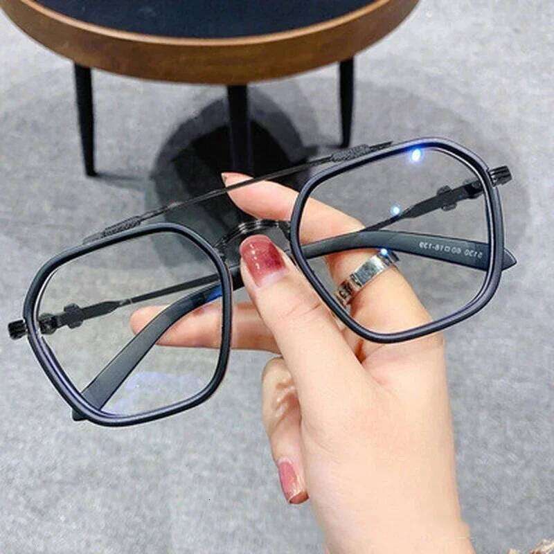 1PCs Blocking Fashion Men Optical Clear Glasses Black Square Frame Anti Blue Light Eyeglasses Eyewear Lentes Y260207