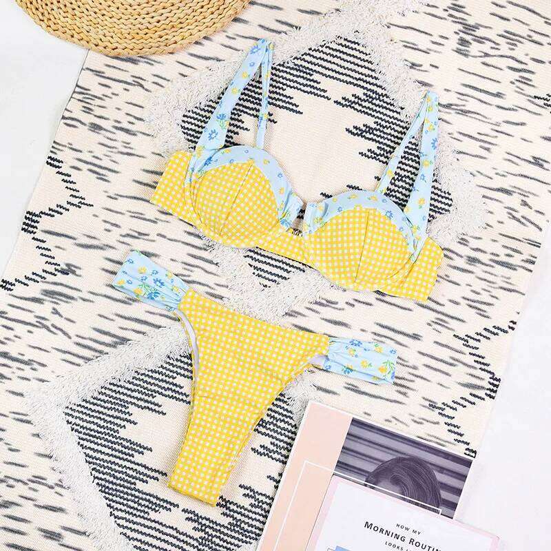 Micro Push Up Women Swimsuits 2026 Sexy Female Swimwear Brazilian Bikini Set Thong Biquini Swim Suits Floral Beachwear C260207