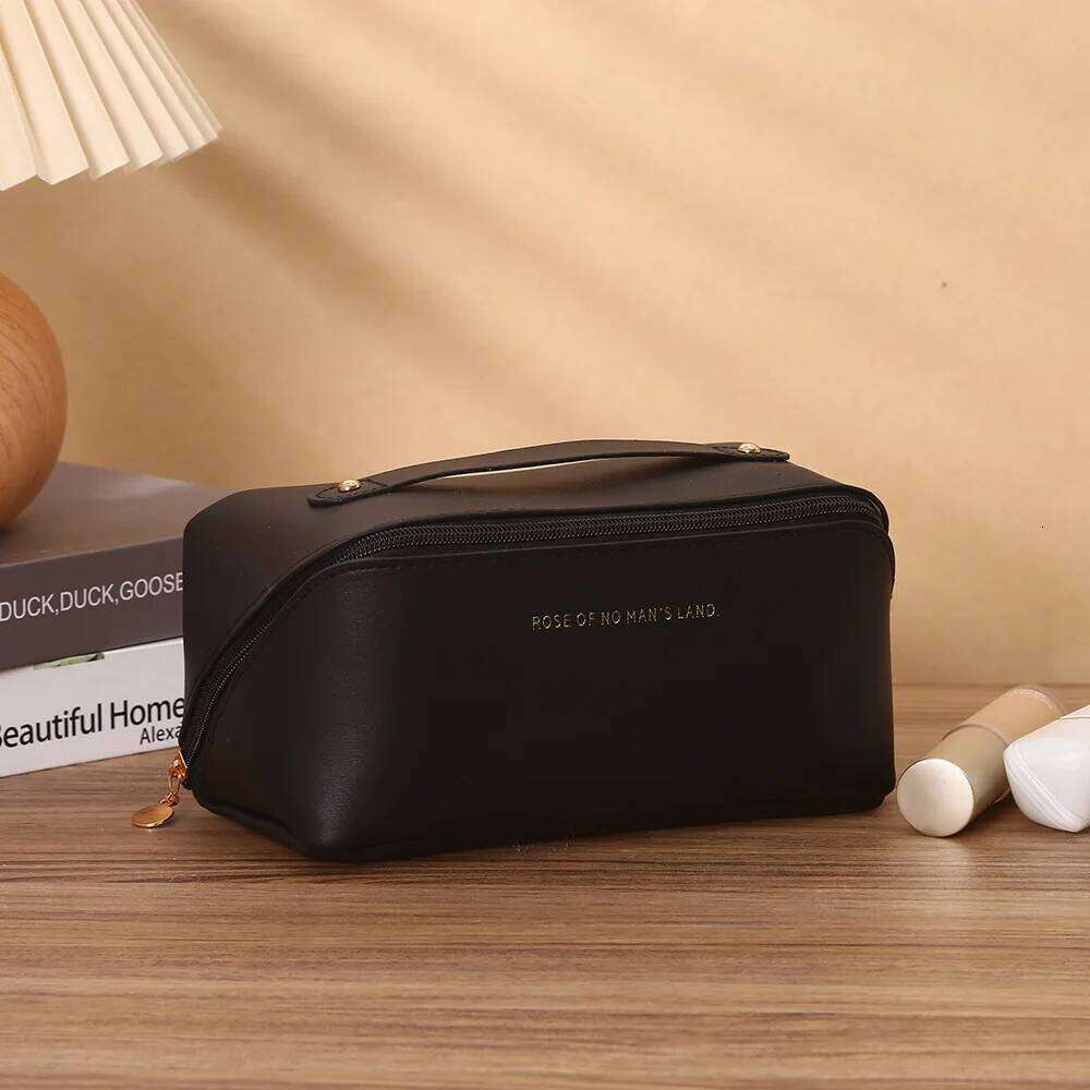 1Pc Travel Bag,Large Capacity Cosmetic Bags for Women,Waterproof Portable Pouch Open Flat Toiletry Pattern Makeup Bag Y260206