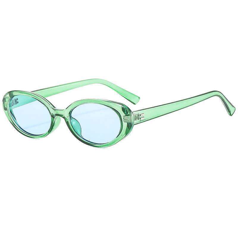 New Women's Retro Oval Sunglasses Black Small Frame Fashion Brand Trendy Hot Points Sun Glasses Female Lady Goggle UV400 Y260207