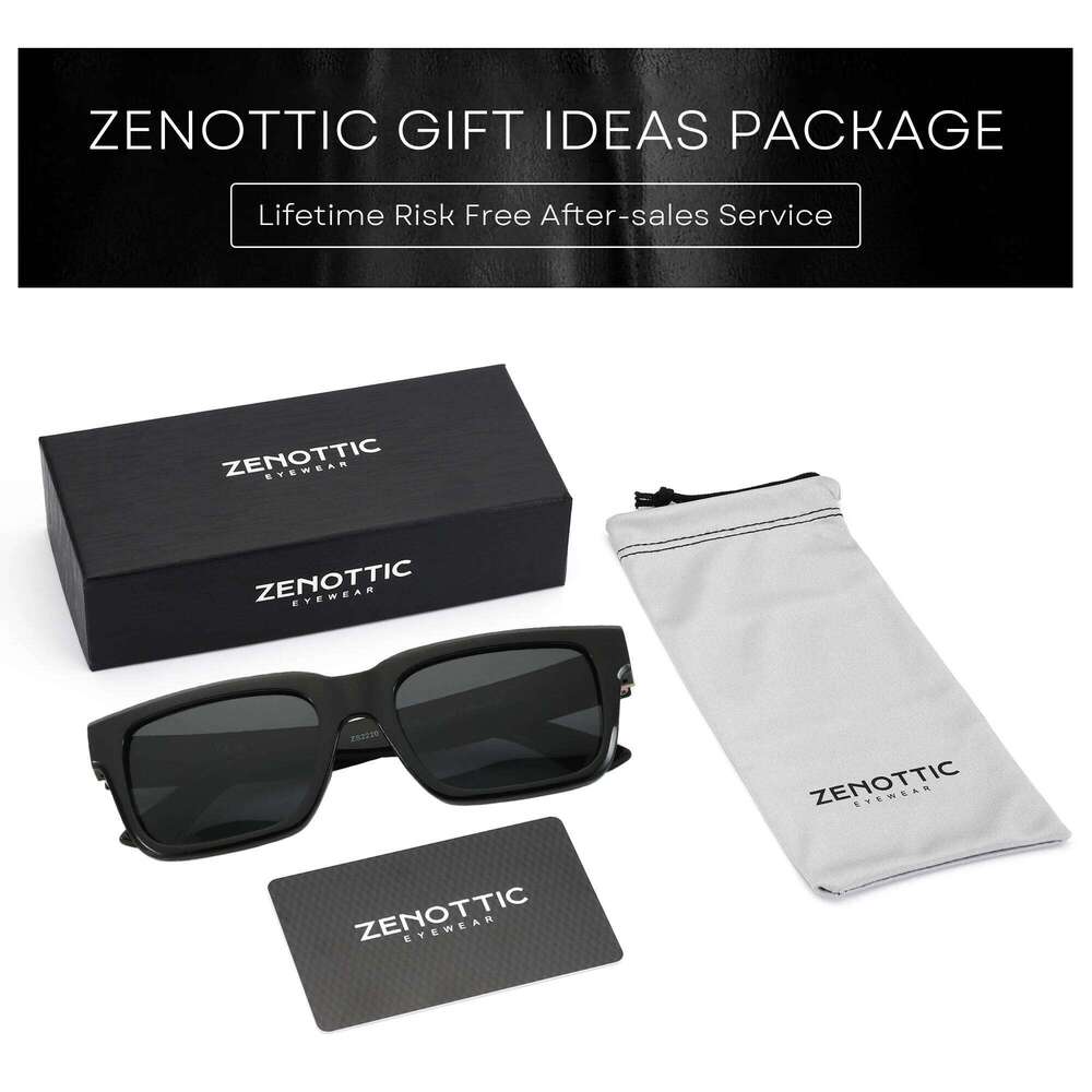 ZENOTTIC 2025 2024 New Fashion Square Polarized Sunglasses Women Men UV400 Protection Shade Rectangle Sun Glasses Y260207