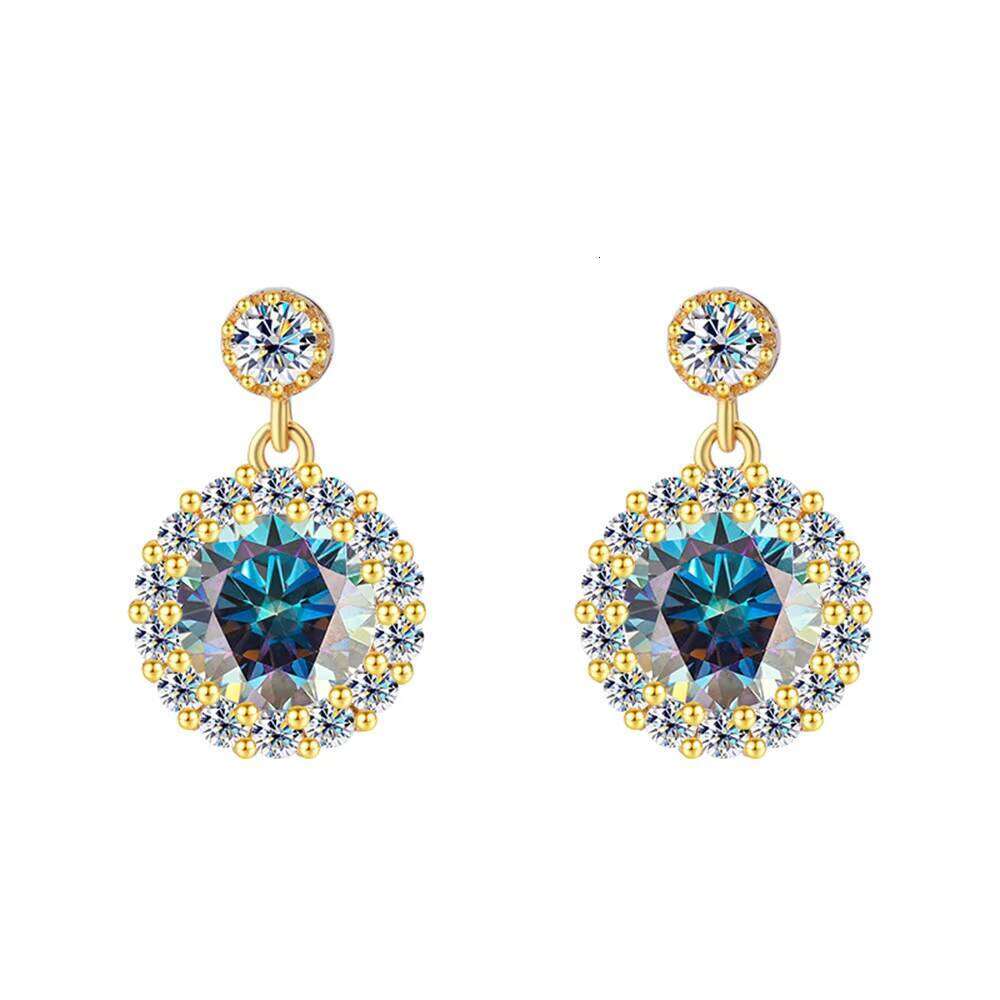 Mushan Jewelry Factory S925 Sterling Silver Round Ear Studs Simple And Elegant High End Moissanite Earrings