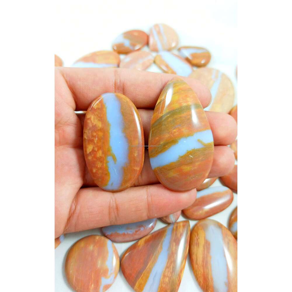 Natural Brown Opal Wood Jasper Cabochon Loose Gemstone Lot With Mixed Shape Sizes For Jewelry Making Pear Moonstone Crystals