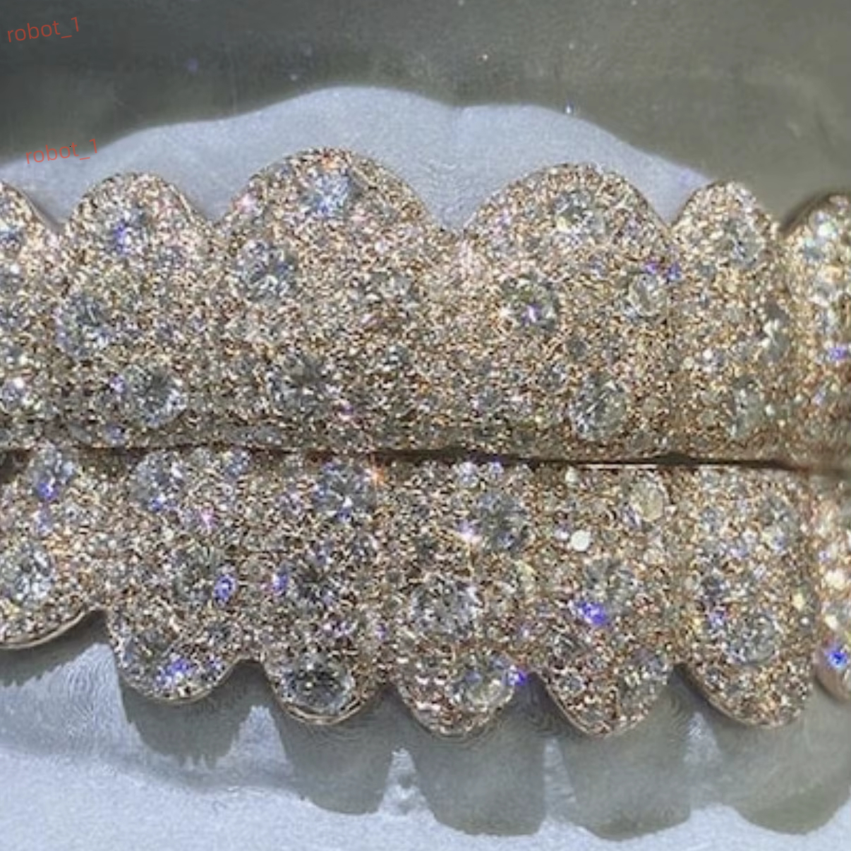 Luxurious Rose Gold Moissanite Diamond Grillz Set Custom Teeth Jewelry High Clarity Stones for Lasting Shine