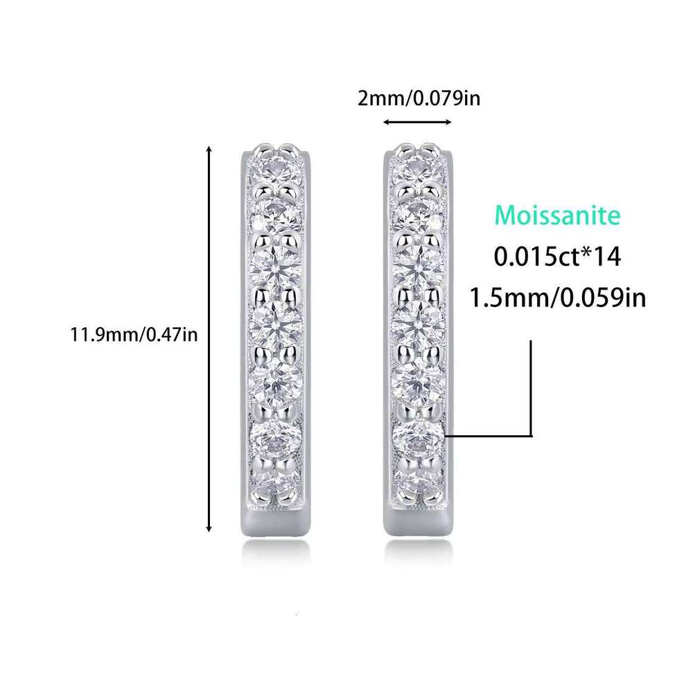 Ready Made Gra Certified 925 Silver 18K Plated Moissanite Hoop Earring For Women,Solid Gold Lab Diamond Custom Available