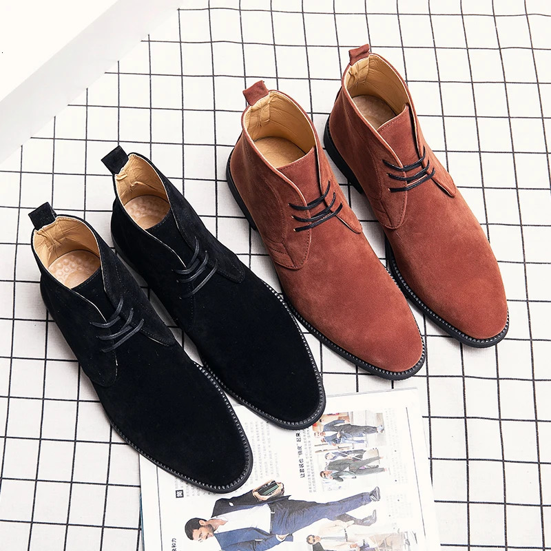 Golden Sapling Mens Chelsea Boots Retro Leather Shoes Casual Business Party Boot Men Leisure Formal Footwear Western Style Shoe 260208