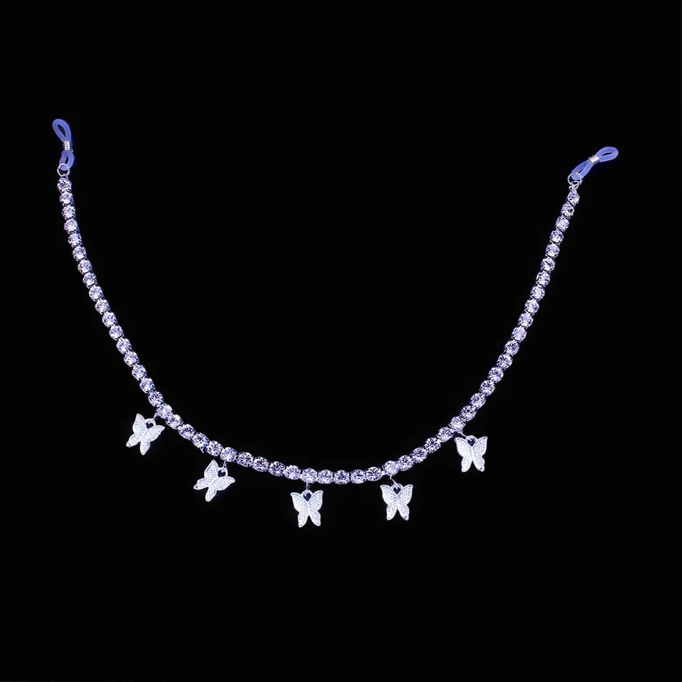 Butterfly Nipple Chain Non Piercing Body Jewellry Ring Rhinestone Sexy Bra Bikini Rave Chest Chain Accesorries Necklace Handmade 260120