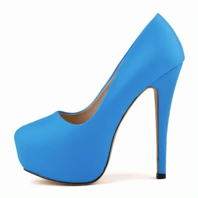 Women Sexy Pumps Stilettos Round Toes Fashion Super 14cm Platform High Heels Casual Thin Heel Party Dress Shoes 260208