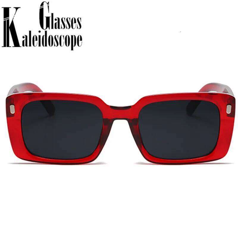 Classic Small Square Sunglasses Women Men Popular Red Rectangular Sun Glasses for Female Retro Hip Hop Shading Goggles UV400 Y260207