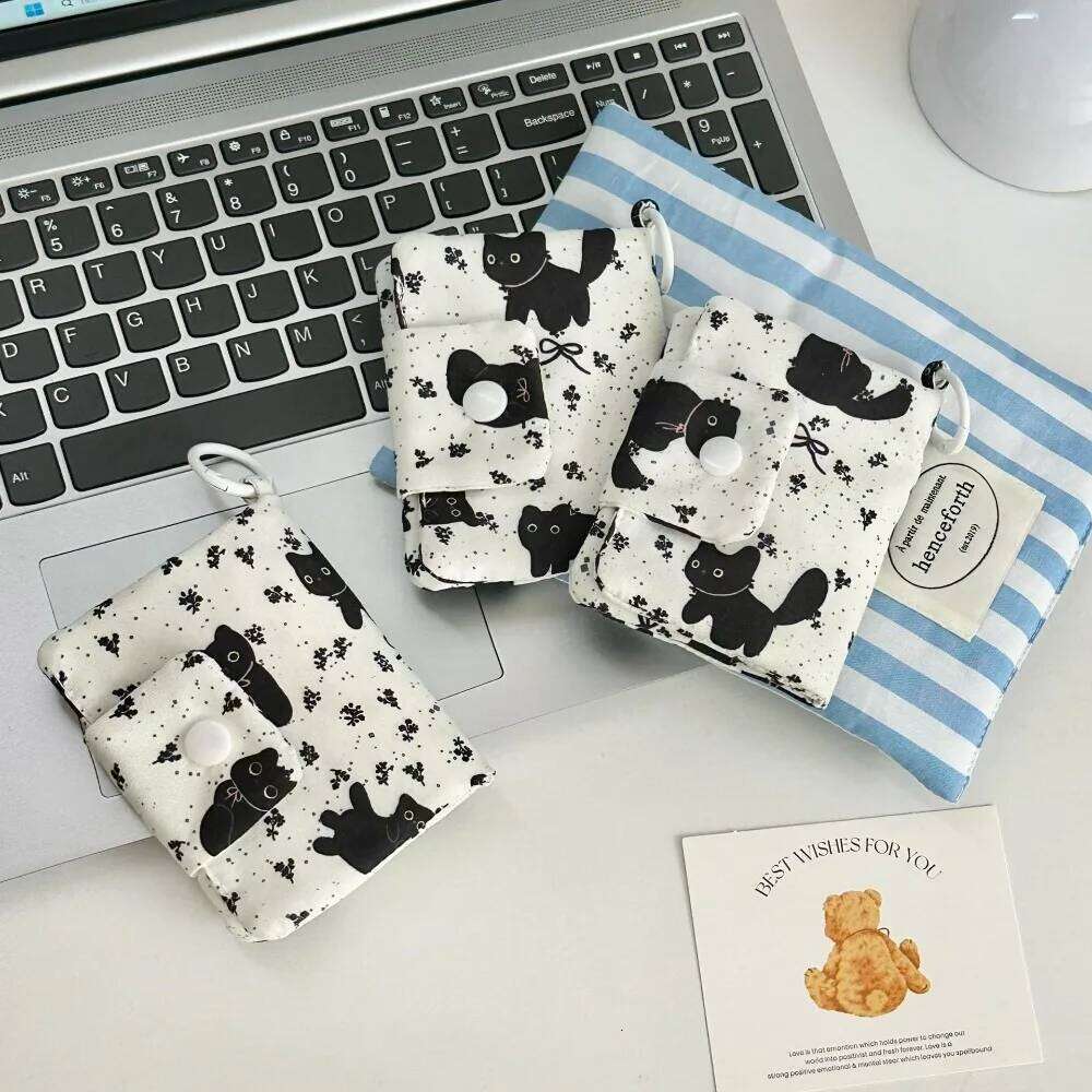 Cute Design Coin Purse Simplicity Style Catoon Pattern Korean Fashion Wallet Multi-layer Portable Size Card Holder Daily Carry Y260206