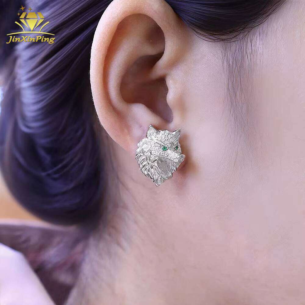 2026 Collection Hiphop Style VVS D-Color Brilliant Cut Moissanite Charm Earrings-Silver/Gold Plated Third Party Certified Unisex