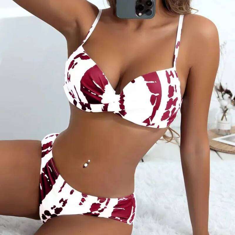 Sexy Print Push Up Bikinis 2026 Women's Swimwear Female Swimsuit Swimming Bathing Suits Brazilian Bikini Set Beachwear Bather C260207