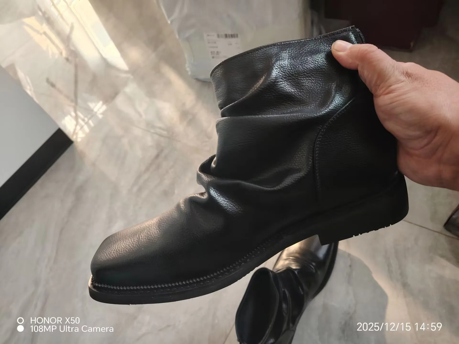2025 Selling Mens Trendy British Style Large Size Square Toe MidCut Back Zipper Casual Chelsea Boots 260208