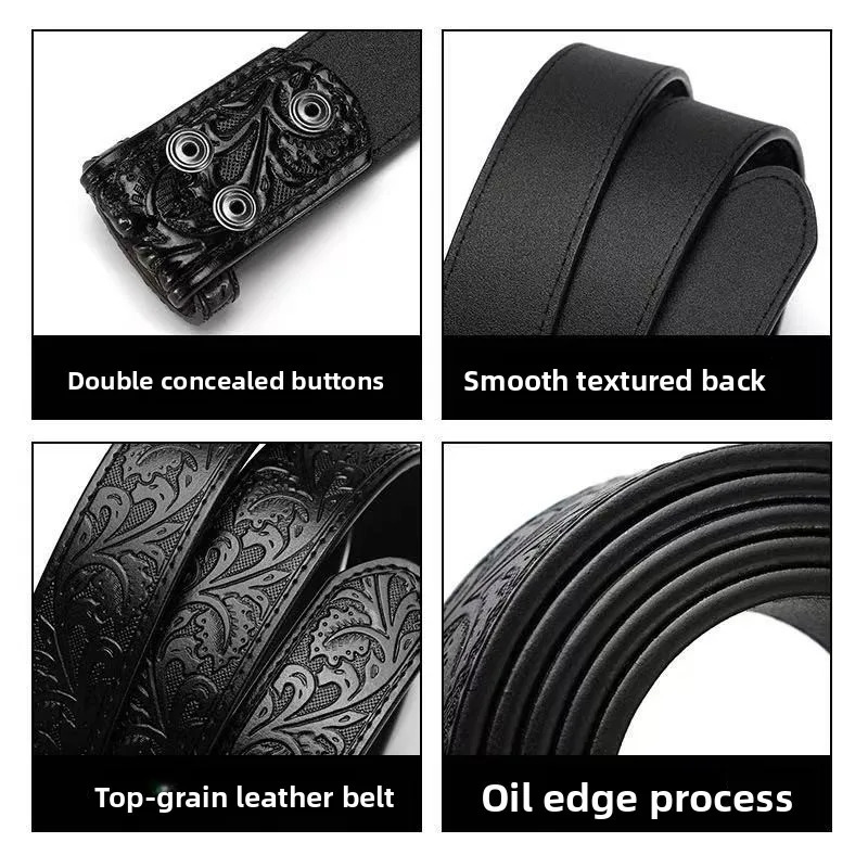 Genuine Leather Split Belt - 1/2 PackagingWestern n - Suitable for Men and WomenCowboys and Cowgirls Gear - Sturdy and st 260124