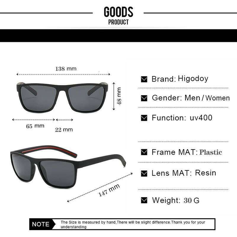 New Women Sunglasses Men Plastic Black Full Frame Square Glasses Out Door Driving Sun Eyewear Fashionable Eyeglass Uv400 Y260207