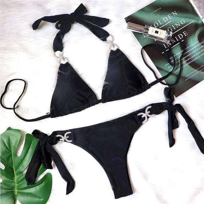 Yellow Sexy Bikinis 2026 Women Solid Color Swimwear Female Swimsuit Swim Beachwear Bathing Suit Brazilian Bikini Set Pool Bather C260207