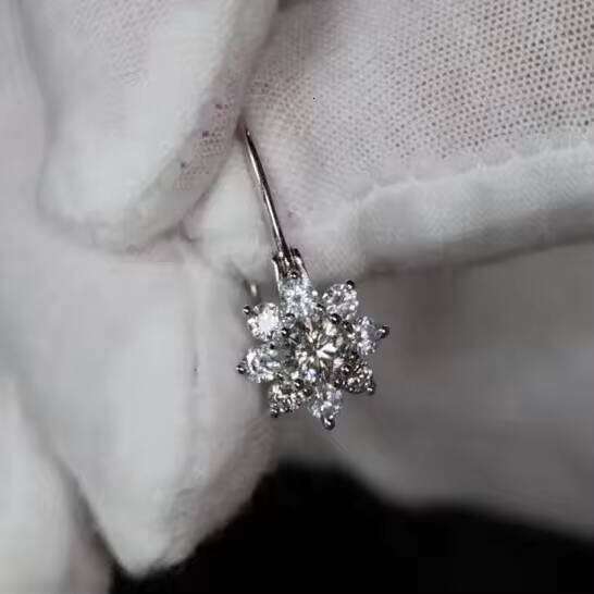 Moissanite Diamond Earrings 925 Sterling Silver Gift For Her