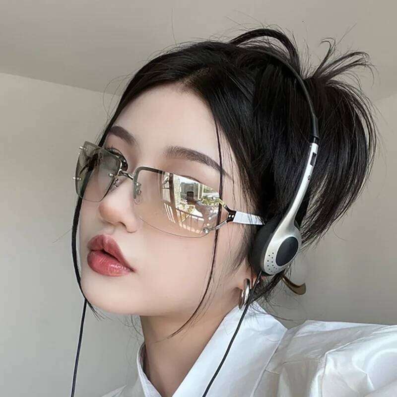 New Diamond Y2K Sunglasses Women Luxury Sexy Rimless Sun Glasses Men UV400 Goggle Outdoor Driving Style Fashion Eyewear Shades Y260207