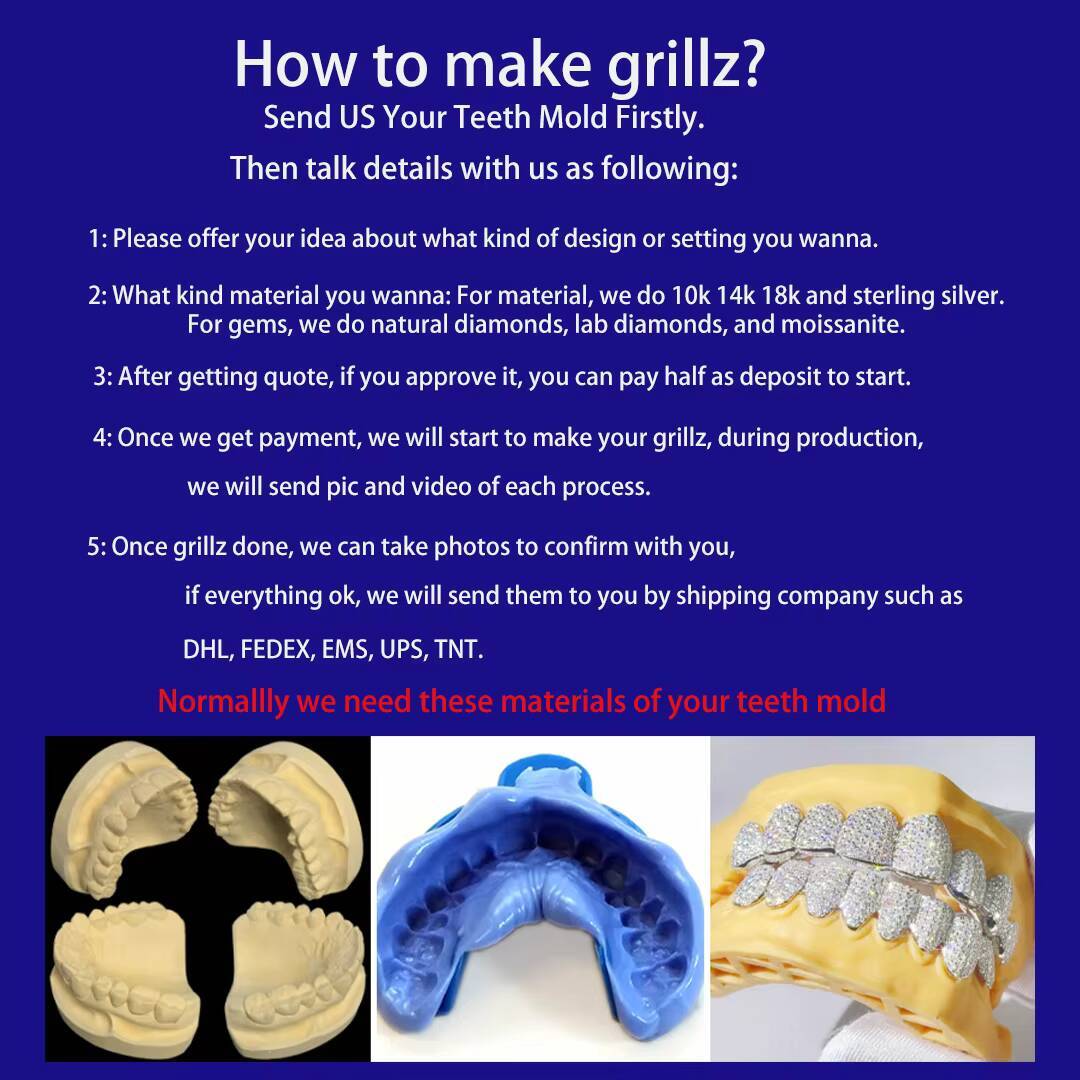 Invisible Setting Princess Cut Iced Out VVS Moissanite Diamond Custom Grillz Teeth Iced Out Hip Hop Silver Grillz Moissanite