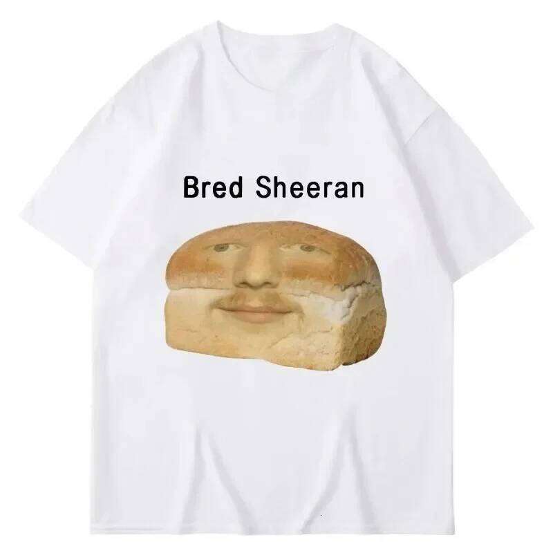 Funny Ed Sheeran Meme Print T Shirts Men Women Humor Creativity Short Sleeve Casual Soft Summer T-shirt Streetwear C260207